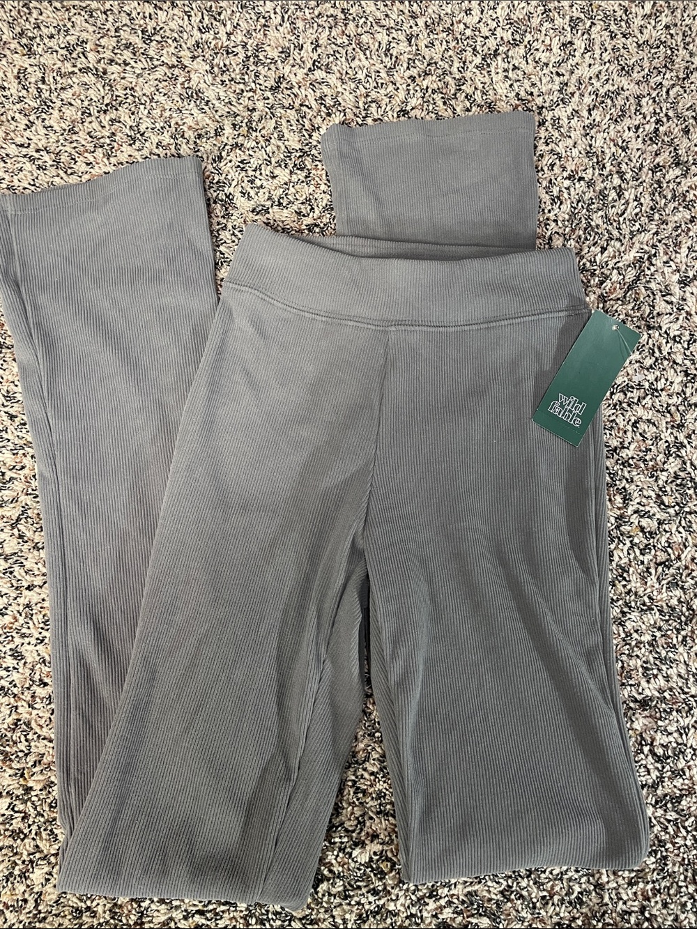 wild fable Gray Ribbed Soft Lounge Leggings Woman’s XXS NWT
